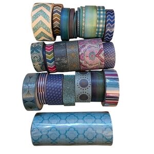 30pc Washi & Masking Mega Bundle - Blue & Teal -Scotch- Various Sizes